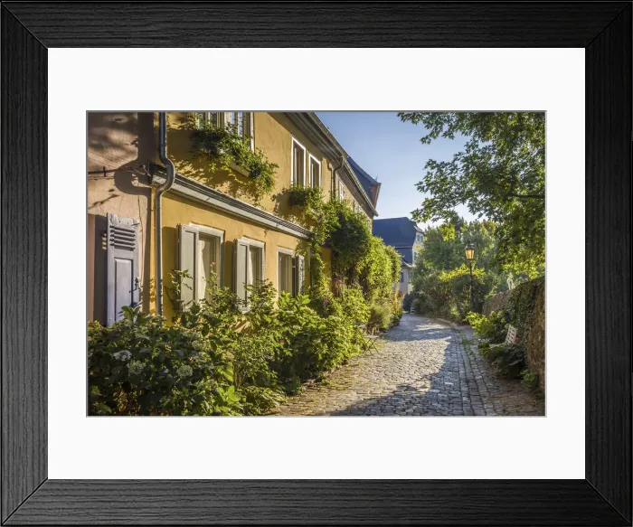 Framed Print : Morning mood in the old town of Hochst, Frankfurt, Hesse, Germany