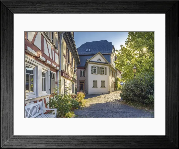 Framed Print : Half-timbered houses in the old town of Frankfurt-Hochst, Frankfurt, Hesse, Germany Framed Print : Half-timbered houses in the old town of Frankfurt-Hochst, Frankfurt, Hesse, Germany