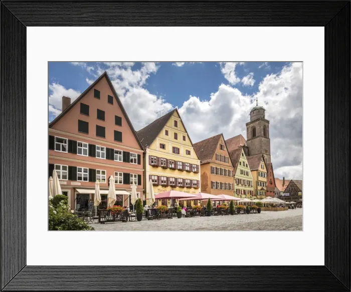 Framed Print : Historic houses on the market square in the old town of Dinkelsbühl, Middle Franconia, Bavaria, Germany Framed Print : Historic houses on the market square in the old town of Dinkelsbühl, Middle Franconia, Bavaria, Germany