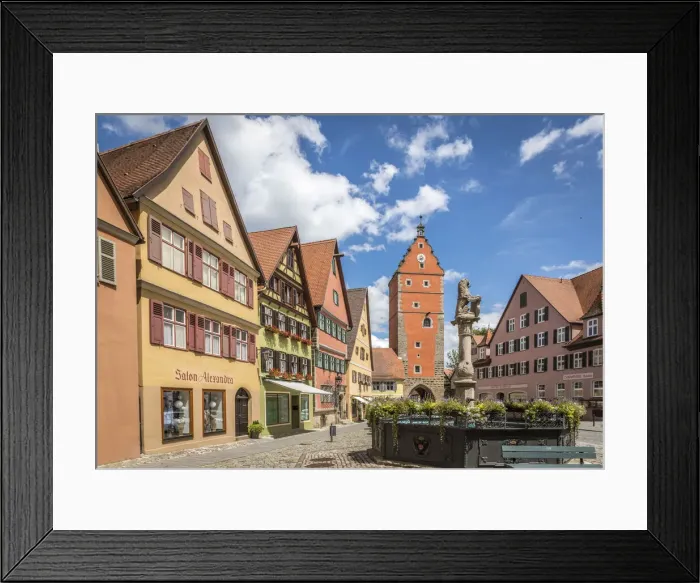 Framed Print : Wornitztor on Altrathausplatz in the old town of Dinkelsbuhl, Middle Franconia, Bavaria, Germany Framed Print : Wornitztor on Altrathausplatz in the old town of Dinkelsbuhl, Middle Franconia, Bavaria, Germany