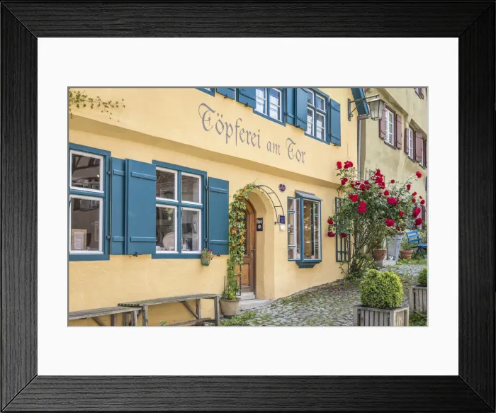 Framed Print : Historic houses on Segringer Strasse in the old town of Dinkelsbuhl, Middle Franconia, Bavaria, Germany Framed Print : Historic houses on Segringer Strasse in the old town of Dinkelsbuhl, Middle Franconia, Bavaria, Germany