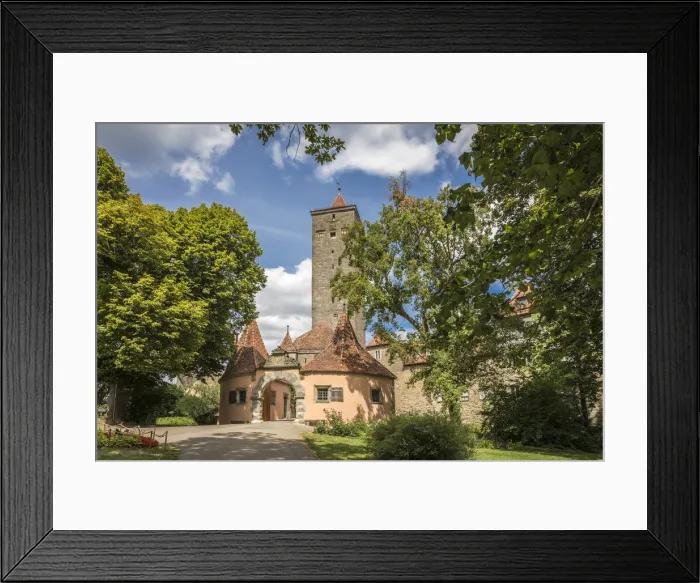 Framed Print : Castle tower on the western edge of the old town of Rothenburg ob der Tauber Framed Print : Castle tower on the western edge of the old town of Rothenburg ob der Tauber