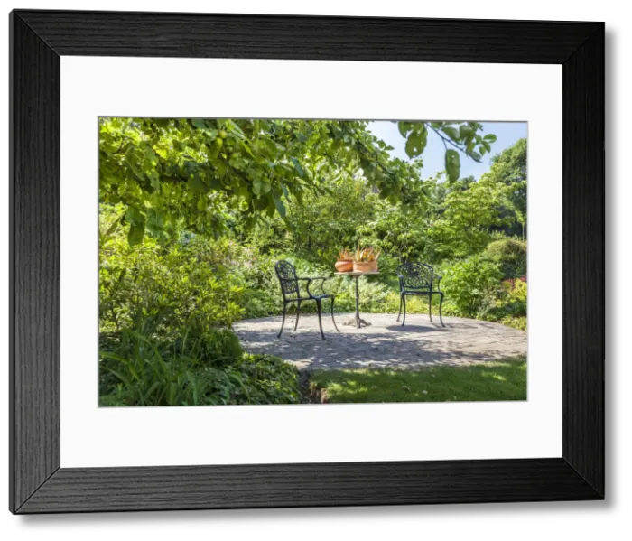 Framed Print : Enchanted resting place in landscape garden, Hessen, Germany Framed Print : Enchanted resting place in landscape garden, Hessen, Germany
