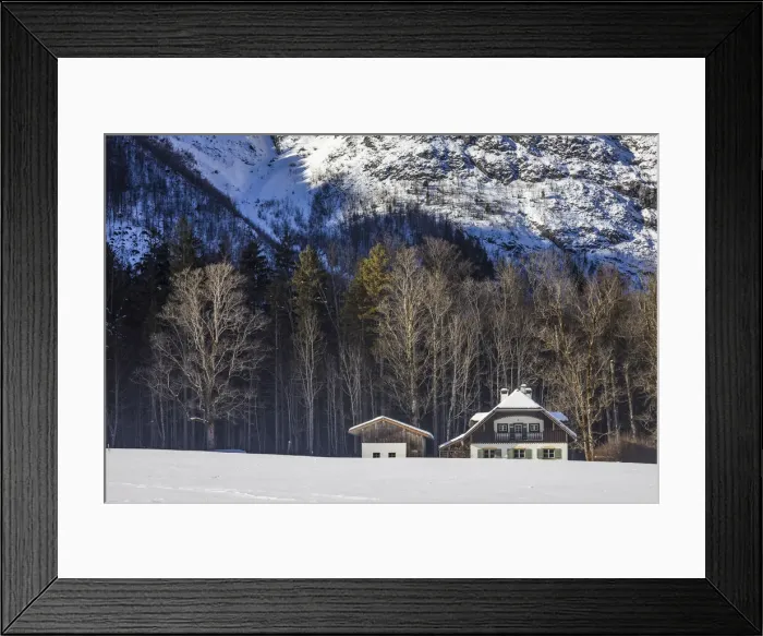 Framed Print : Historic country house near St. Bartholoma am Konigssee, Upper Bavaria, Bavaria, Germany