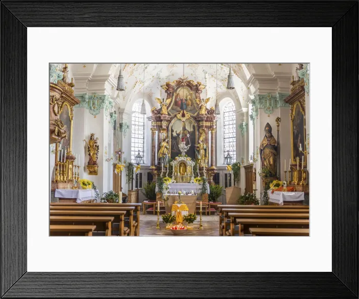 Framed Print : Church of St. Valentin in Marzoll near Bad Reichenhall, Upper Bavaria, Bavaria, Germany Framed Print : Church of St. Valentin in Marzoll near Bad Reichenhall, Upper Bavaria, Bavaria, Germany