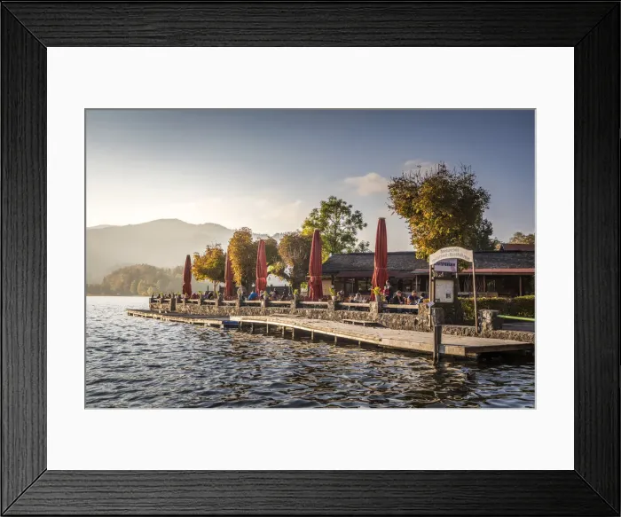 Framed Print : Beer garden on the banks of the Schliersee, Schliersee, Upper Bavaria, Bavaria, Germany Framed Print : Beer garden on the banks of the Schliersee, Schliersee, Upper Bavaria, Bavaria, Germany