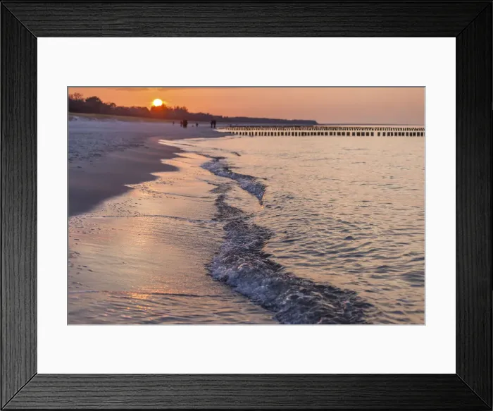 Framed Print : Evening mood on the beach of Zingst, Mecklenburg-Western Pomerania, Northern Germany Framed Print : Evening mood on the beach of Zingst, Mecklenburg-Western Pomerania, Northern Germany