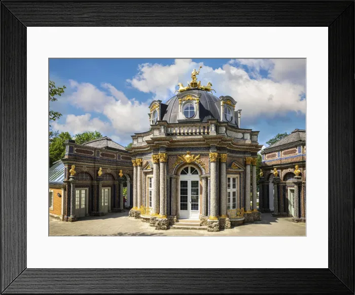 Framed Print : Central pavilion of the New Hermitage Palace, Bayreuth, Upper Franconia, Bavaria, Germany