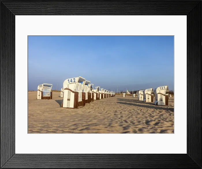 Framed Print : Beach chairs on the beach in Kuhlungsborn, Mecklenburg-Western Pomerania, Northern Germany, Germany Framed Print : Beach chairs on the beach in Kuhlungsborn, Mecklenburg-Western Pomerania, Northern Germany, Germany