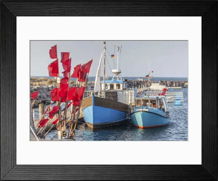 Framed Print : Fishing boats in the port of Kuhlungsborn, Mecklenburg-Western Pomerania, Northern Germany, Germany Framed Print : Fishing boats in the port of Kuhlungsborn, Mecklenburg-Western Pomerania, Northern Germany, Germany