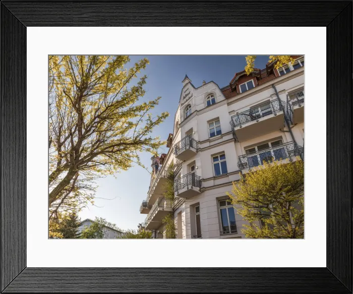 Framed Print : Historic hotel Alter Reichshof in Sassnitz on Rugen, Mecklenburg-Western Pomerania, Northern Germany, Germany Framed Print : Historic hotel Alter Reichshof in Sassnitz on Rugen, Mecklenburg-Western Pomerania, Northern Germany, Germany
