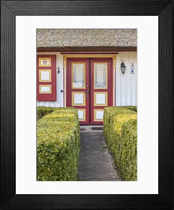 Framed Print : Historic captain`s house in Born am Darss, Mecklenburg-Western Pomerania Framed Print : Historic captain`s house in Born am Darss, Mecklenburg-Western Pomerania