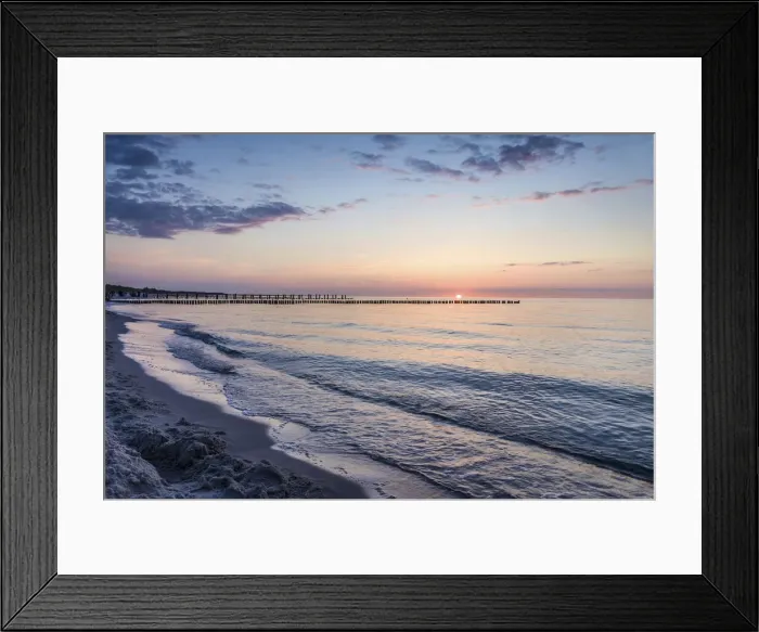 Framed Print : In the evening on the beach of Zingst, Mecklenburg-Western Pomerania, Northern Germany Framed Print : In the evening on the beach of Zingst, Mecklenburg-Western Pomerania, Northern Germany