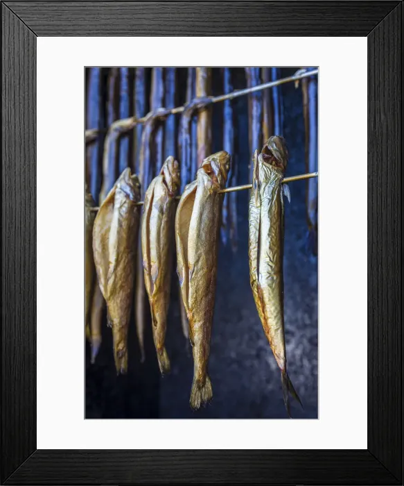 Framed Print : Smoker with mackerel in Prerow, Mecklenburg-Western Pomerania, Northern Germany, Germany Framed Print : Smoker with mackerel in Prerow, Mecklenburg-Western Pomerania, Northern Germany, Germany