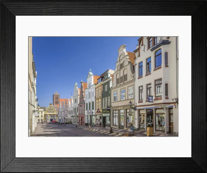 Framed Print : Kramerstrasse in the old town of Wismar, Mecklenburg-Western Pomerania Framed Print : Kramerstrasse in the old town of Wismar, Mecklenburg-Western Pomerania