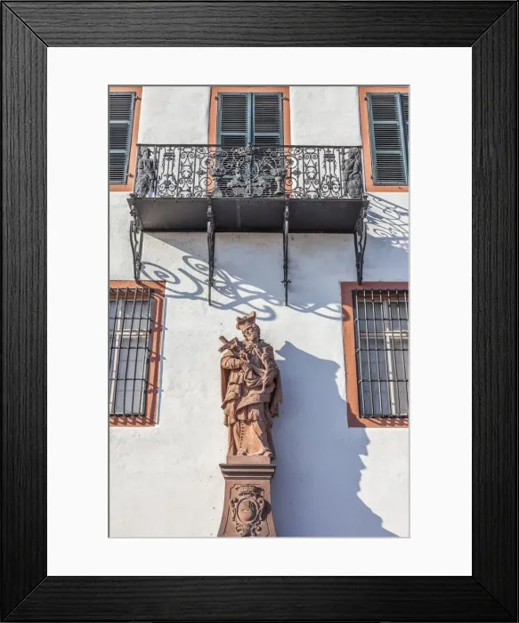 Framed Print : Bishop statue at the Palais in Eltville am Rhein, in the Rheingau, Hesse Framed Print : Bishop statue at the Palais in Eltville am Rhein, in the Rheingau, Hesse
