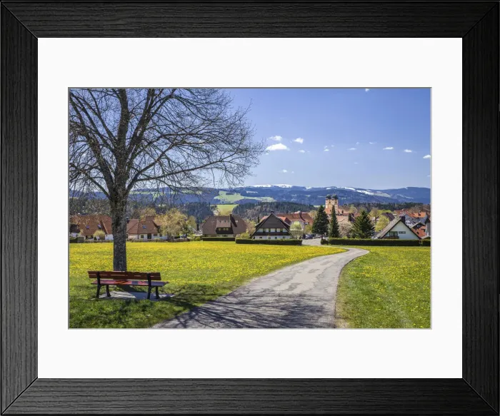 Framed Print : View of St. Margen, Black Forest, Baden-Wurttemberg, Germany Framed Print : View of St. Margen, Black Forest, Baden-Wurttemberg, Germany