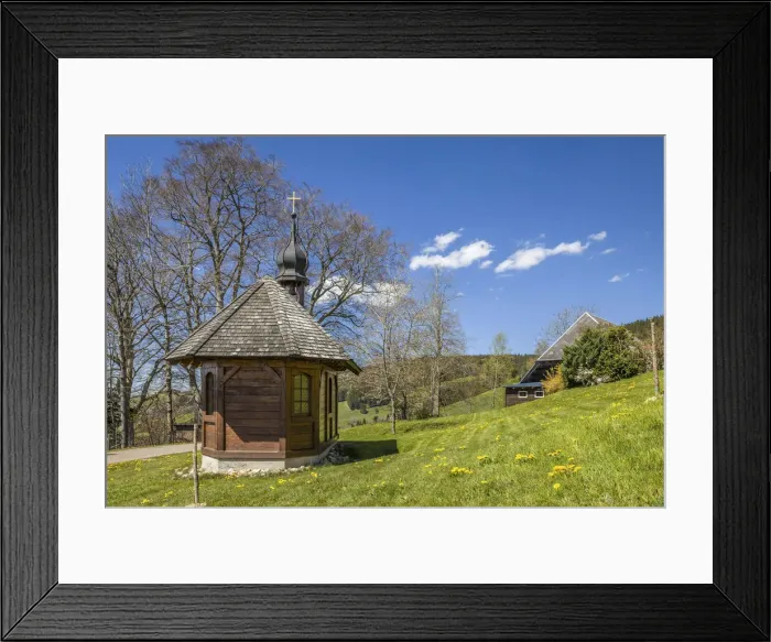 Framed Print : Small chapel between St. Margen and St. Peter, Black Forest, Baden-Wurttemberg, Germany Framed Print : Small chapel between St. Margen and St. Peter, Black Forest, Baden-Wurttemberg, Germany
