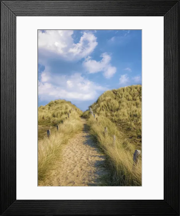 Framed Print : Path across the dune to the beach in the Ellenbogen nature reserve near List, Sylt Framed Print : Path across the dune to the beach in the Ellenbogen nature reserve near List, Sylt