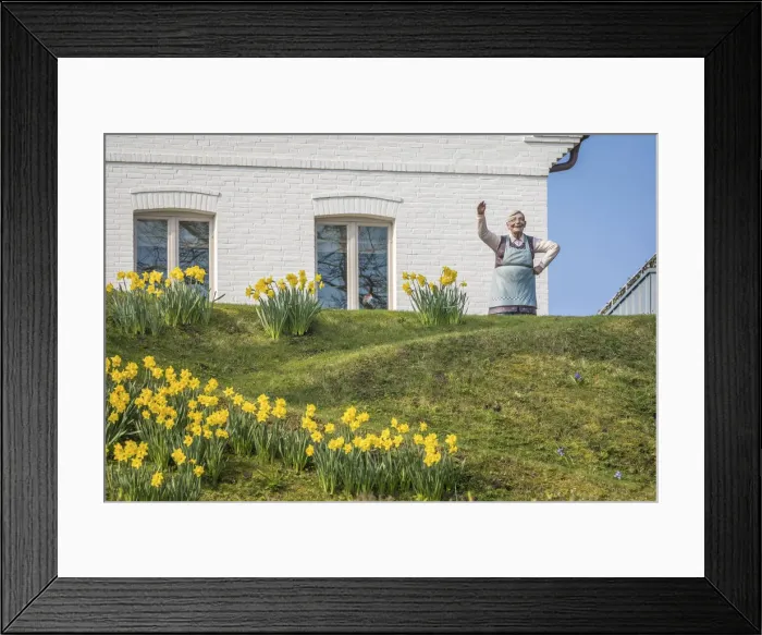 Framed Print : Figure old farmer`s wife in Keitum, Sylt, Schleswig-Holstein, Germany Framed Print : Figure old farmer`s wife in Keitum, Sylt, Schleswig-Holstein, Germany
