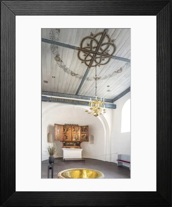 Framed Print : Altar of the Church of St. Severin in Keitum, Sylt, Schleswig-Holstein, Germany