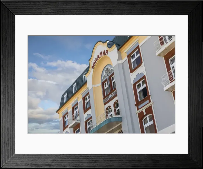 Framed Print : Historic Hotel Miramar on the beach in Westerland, Sylt, Schleswig-Holstein, Germany Framed Print : Historic Hotel Miramar on the beach in Westerland, Sylt, Schleswig-Holstein, Germany