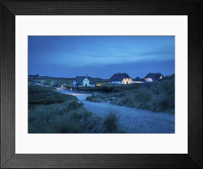Framed Print : Historic house Kliffende in Kampen in the evening, Sylt, Schleswig-Holstein, Germany Framed Print : Historic house Kliffende in Kampen in the evening, Sylt, Schleswig-Holstein, Germany