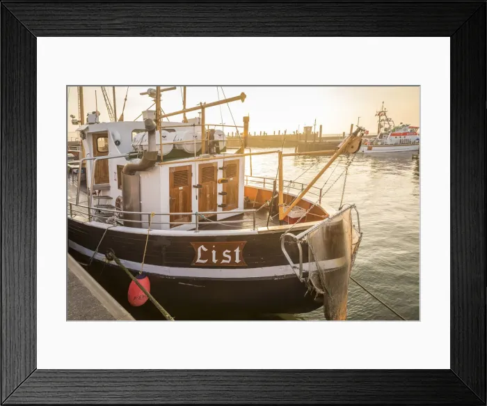 Framed Print : Fishing cutter in the port of List, Sylt, Schleswig-Holstein, Germany Framed Print : Fishing cutter in the port of List, Sylt, Schleswig-Holstein, Germany