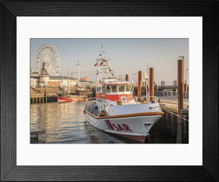 Framed Print : Rescue cruiser Pidder Lung in the port of List, Sylt, Schleswig-Holstein, Germany Framed Print : Rescue cruiser Pidder Lung in the port of List, Sylt, Schleswig-Holstein, Germany
