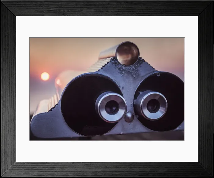 Framed Print : Telescope towards sunset on the Uwe dune in Kampen, Sylt, Schleswig-Holstein, Germany Framed Print : Telescope towards sunset on the Uwe dune in Kampen, Sylt, Schleswig-Holstein, Germany