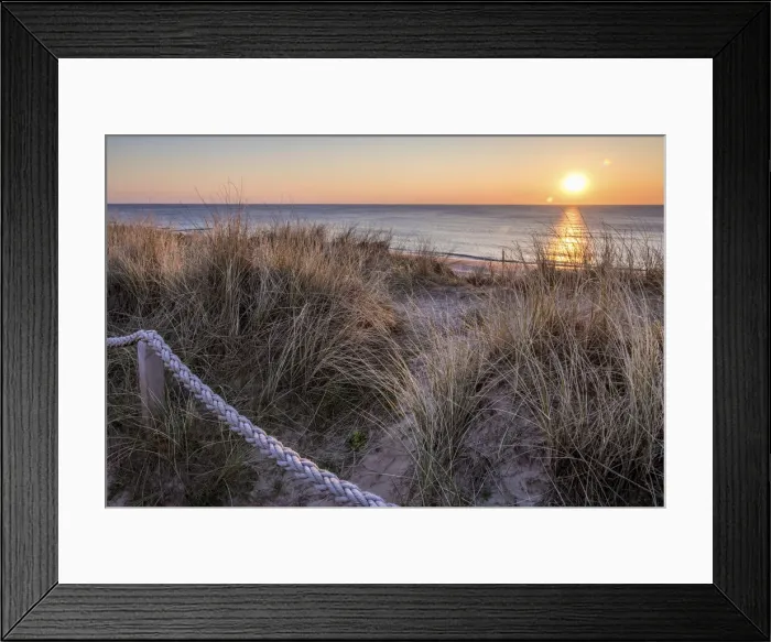 Framed Print : Path on the dunes above the Kampen West Beach at sunset, Sylt, Schleswig-Holstein Framed Print : Path on the dunes above the Kampen West Beach at sunset, Sylt, Schleswig-Holstein