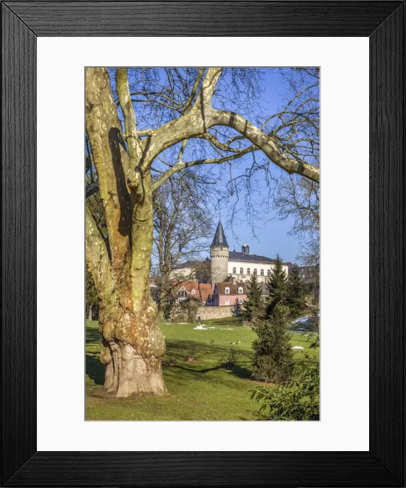 Framed Print : Witchcraft seen from the Bad Homburg palace gardens in front of the height, Taunus, Hesse Framed Print : Witchcraft seen from the Bad Homburg palace gardens in front of the height, Taunus, Hesse