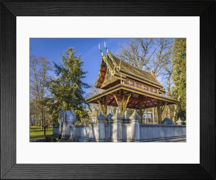 Framed Print : Siamese temple Thai-Sala in the spa gardens of Bad Homburg vor der Hohe, Taunus, Hesse, Germany Framed Print : Siamese temple Thai-Sala in the spa gardens of Bad Homburg vor der Hohe, Taunus, Hesse, Germany