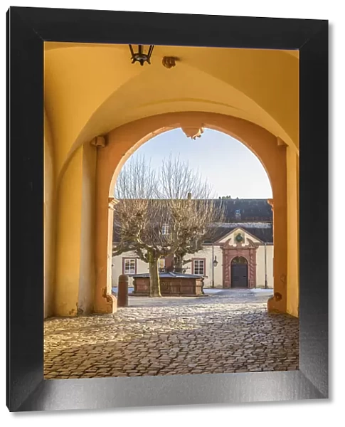 Gate to the inner courtyard of Bad Homburg Palace, Taunus, Hesse, Germany