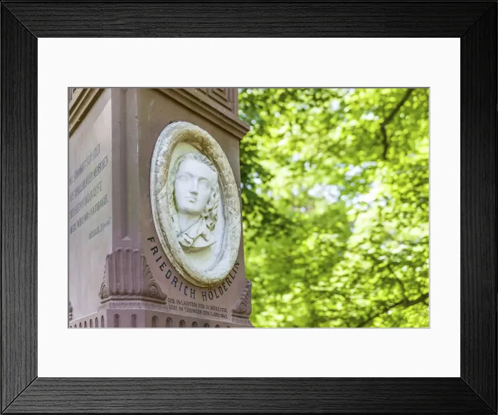Framed Print : Holderlin monument (1883) in the spa gardens of Bad Homburg vor der Hohe, Taunus, Hesse, Germany Framed Print : Holderlin monument (1883) in the spa gardens of Bad Homburg vor der Hohe, Taunus, Hesse, Germany