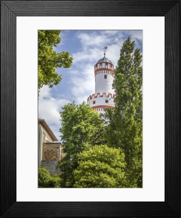 Framed Print : Castle park of Bad Homburg vor der Hohe with White Tower, Taunus, Hesse, Germany Framed Print : Castle park of Bad Homburg vor der Hohe with White Tower, Taunus, Hesse, Germany