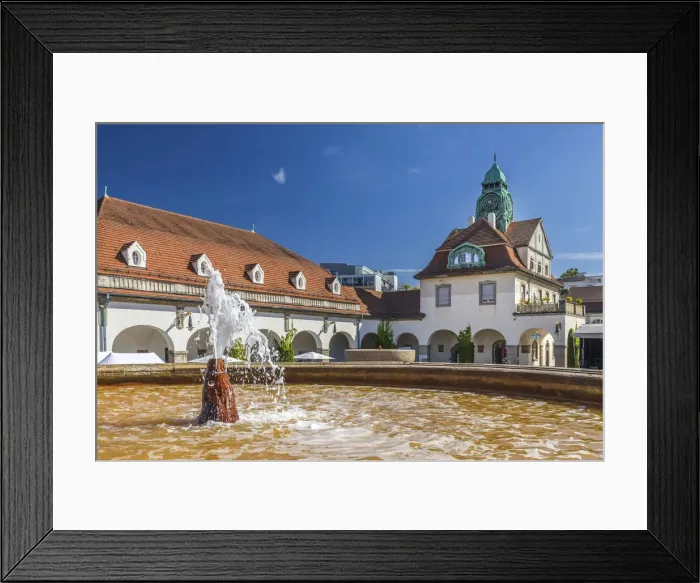 Framed Print : Fountain in the Sprudelhof of Bad Nauheim, Taunus, Hesse, Germany Framed Print : Fountain in the Sprudelhof of Bad Nauheim, Taunus, Hesse, Germany