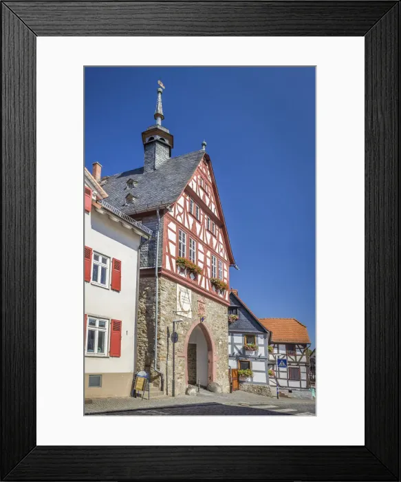 Framed Print : Old town hall in the old town of Oberursel, Taunus, Hesse, Germany