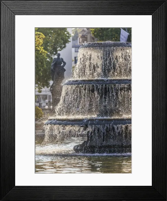 Framed Print : Fountain on the bowling green in front of the Kurhaus, Wiesbaden, Hesse, Germany Framed Print : Fountain on the bowling green in front of the Kurhaus, Wiesbaden, Hesse, Germany