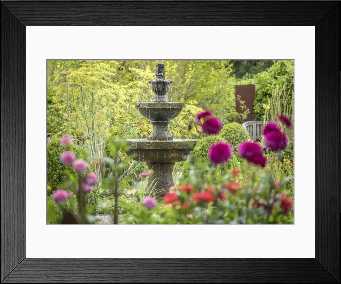 Framed Print : Fountain in the garden of Hornbach Monastery in Hornbach, Rhineland-Palatinate, Germany Framed Print : Fountain in the garden of Hornbach Monastery in Hornbach, Rhineland-Palatinate, Germany