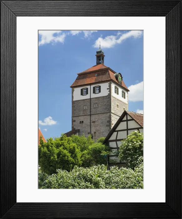 Framed Print : Gate tower from 1466 at the town wall, Vellberg, Hohenlohe, Baden-Wurttemberg, Germany Framed Print : Gate tower from 1466 at the town wall, Vellberg, Hohenlohe, Baden-Wurttemberg, Germany