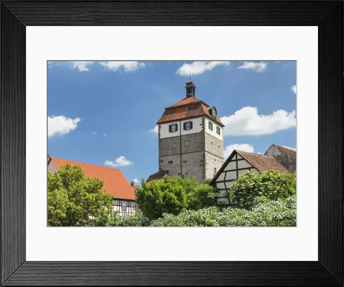 Framed Print : Gate tower from 1466 at the town wall, Vellberg, Hohenlohe, Baden-Wurttemberg, Germany Framed Print : Gate tower from 1466 at the town wall, Vellberg, Hohenlohe, Baden-Wurttemberg, Germany