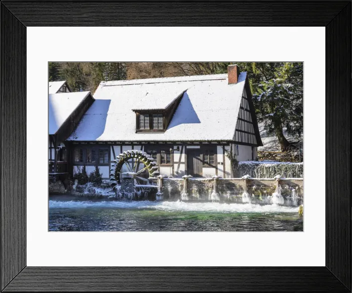 Framed Print : Mill at Blautopf Spring, Blaubeuren, Swabian Jura, Baden-Wurttemberg, Germany Framed Print : Mill at Blautopf Spring, Blaubeuren, Swabian Jura, Baden-Wurttemberg, Germany