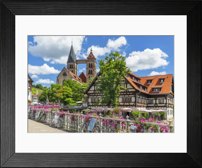 Framed Print : Old town with St. Dionys church, Esslingen am Neckar, Baden-Wurttemberg, Germany Framed Print : Old town with St. Dionys church, Esslingen am Neckar, Baden-Wurttemberg, Germany