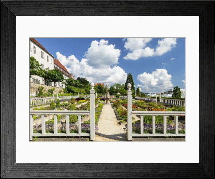 Framed Print : Pomeranzengarten yard at Leonberg Castle, Leonberg, Baden-Wurttemberg, Germany