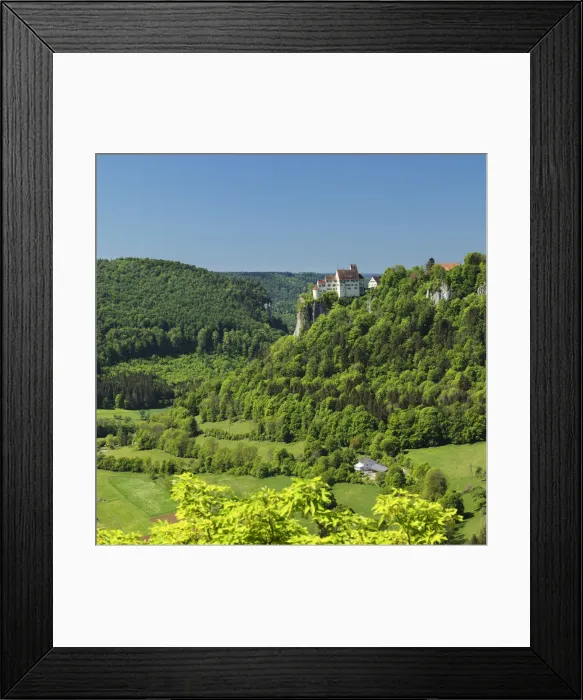 Framed Print : Schloss Werenwag Castle and Danube Valley, Hausen an der Donau, Swabian Jura, Baden-Wurttemberg, Germany Framed Print : Schloss Werenwag Castle and Danube Valley, Hausen an der Donau, Swabian Jura, Baden-Wurttemberg, Germany