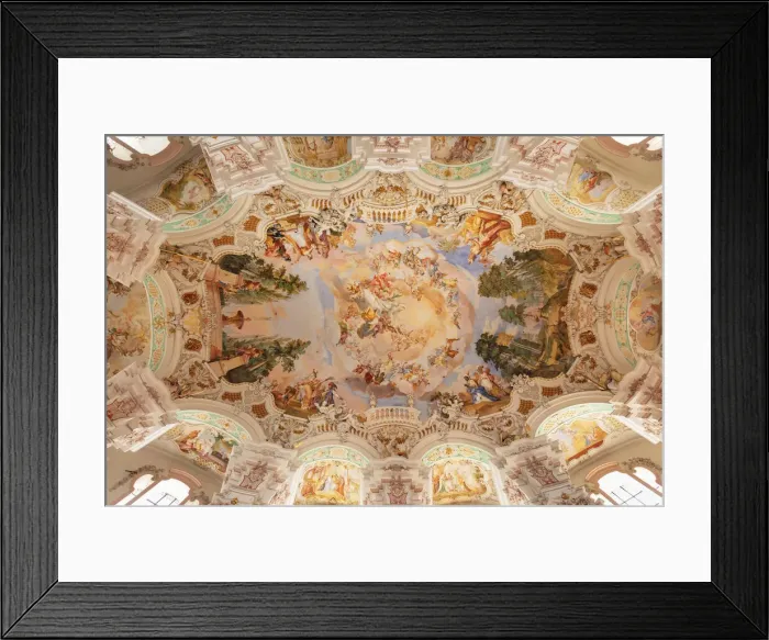 Framed Print : Painting on the ceiling of the Pilgrimage church of Steinhausen, Upper Swabian Baroque Road, Upper Swabia, Baden-Wurttemberg, Germany Framed Print : Painting on the ceiling of the Pilgrimage church of Steinhausen, Upper Swabian Baroque Road, Upper Swabia, Baden-Wurttemberg, Germany