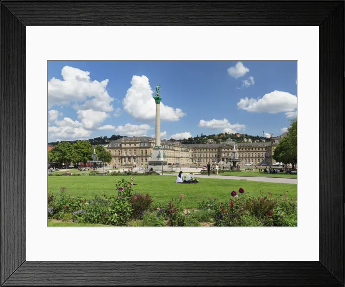 Framed Print : Schlossplatz square and Neues Schloss Castle, Stuttgart, Baden-Wurttemberg, Germany Framed Print : Schlossplatz square and Neues Schloss Castle, Stuttgart, Baden-Wurttemberg, Germany