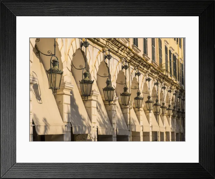 Framed Print : The Liston, Corfu Town, Corfu, Ionian Islands, Greece Framed Print : The Liston, Corfu Town, Corfu, Ionian Islands, Greece