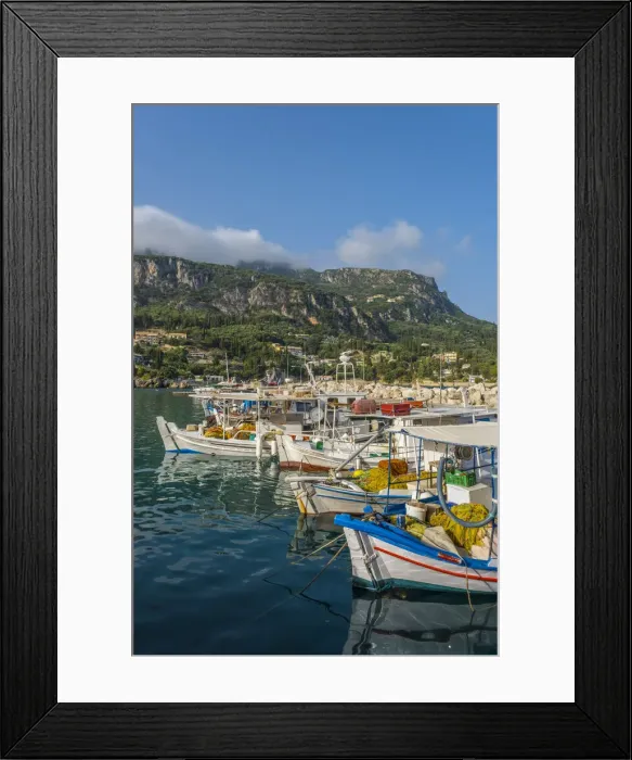 Framed Print : Alipa port, Palaiokastritsa, Corfu, Ionian Islands, Greece